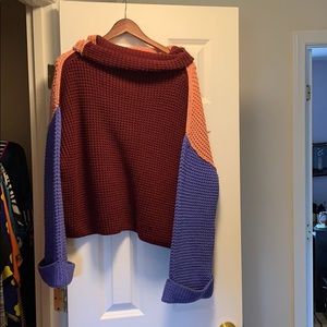 Free People Women’s Color Block Knit Sweater